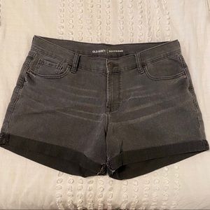 Old Navy high-waisted grey denim/jean shorts